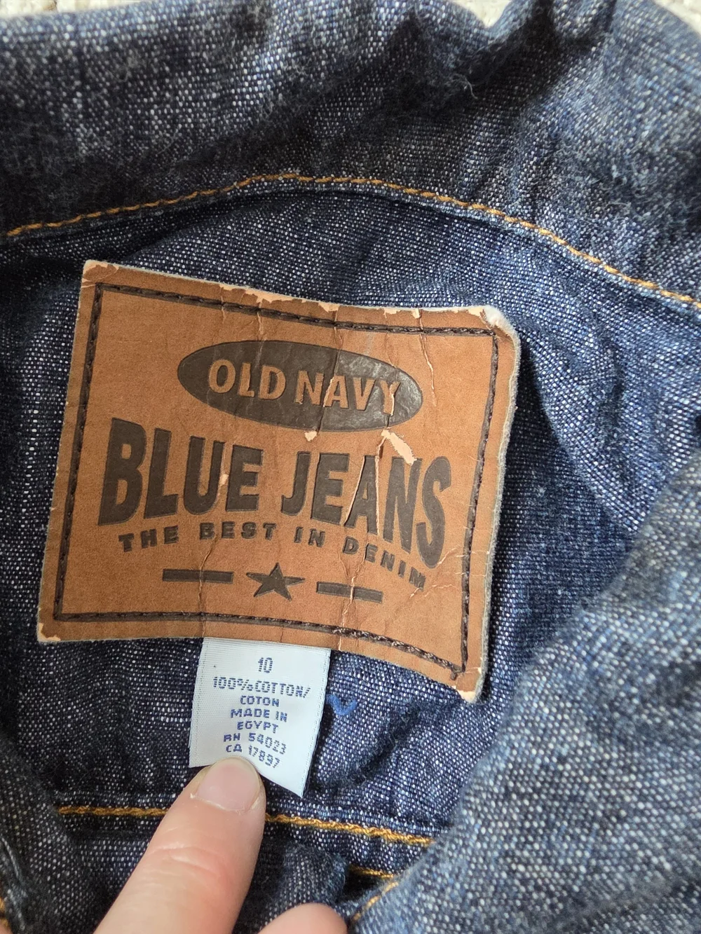 Old Navy Dark Blue Kid's Camo Denim Jacket